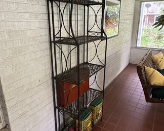 Wrought Iron Style Scroll Bakers Rack