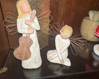 Willow Tree Angel of Song and Angel of Serenity Figurines by Susan Lordi