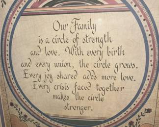 'Our Family' Scherenschnitte Style Print
