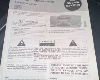 Sharp GX-CH150 Portable CD Stereo System