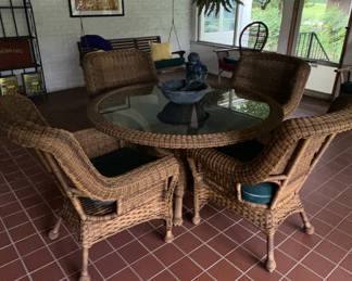Wicker Style Patio Dining Set