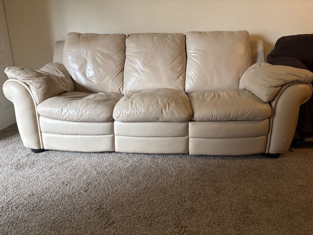 Leather Couch (Damage to left side)