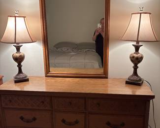 Vintage Bassett Dresser and Mirror