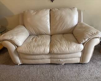 Leather Loveseat (Damaged Lower Area)
