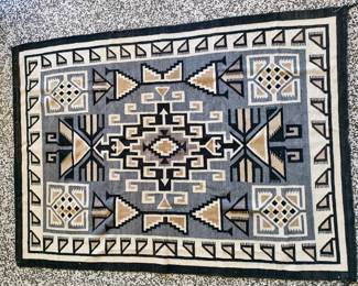 Note: this Navajo rug will NOT be on the floor, it was only there for photos. It is hanging with the other textiles!