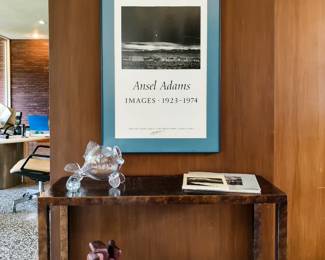 Signed Ansel Adams poster and book