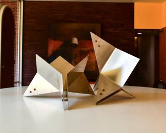 Auction item - small Bill Jr. metal sculpture