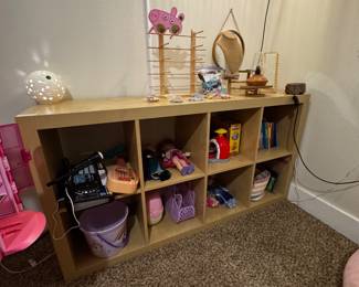 wooden cube shelf - $60