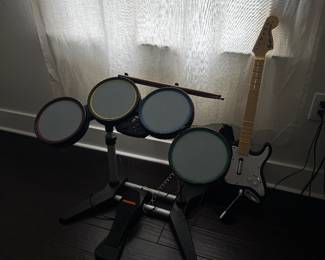 rock band drum and guitar kit - $375 
