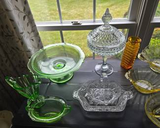 Green Depression Glass
