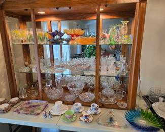 Beautiful Cut Crystal, Hand Painted Glass & Carnival Glass