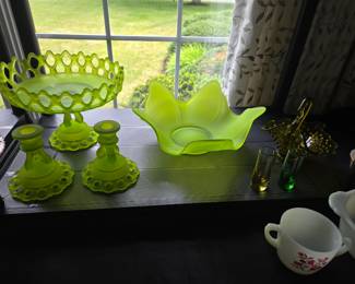 Vintage Green Glass