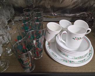 Corelle Christmas Set of Dishes