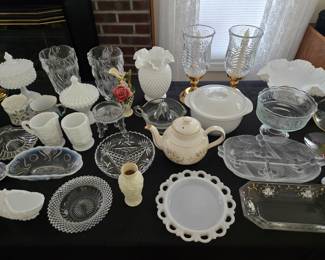 White Hobnail Milk Glass