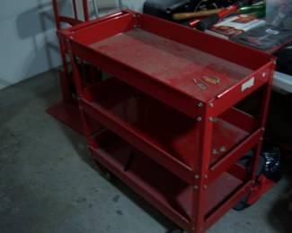 RED METAL CART