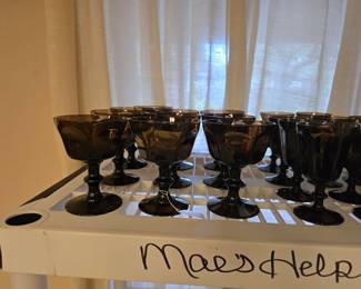 Lenox brown sorbet/champagne glassware