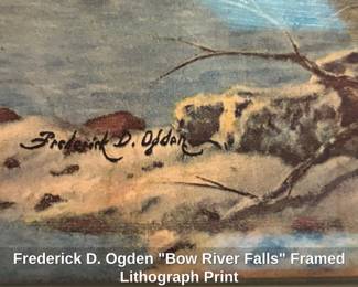 Frederick D. Ogden Bow River Falls Framed Lithograph Print second image