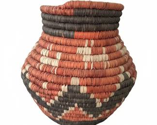 Southwestern Style Hand Coiled Olla Basket