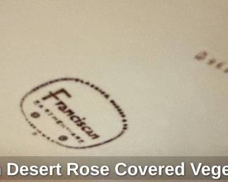 Franciscan Desert Rose Covered Vegetable Bowl second image
