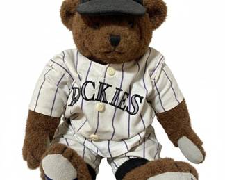 Vintage Colorado Rockies Cooperstown Collection Teddy Bear with COA