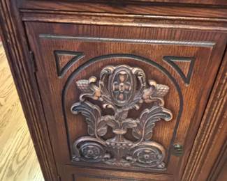 Jacobean Revival Oak Sideboard Buffet second image