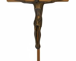 Vintage Wooden Wall Crucifixes Set of