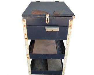 Vintage Industrial Metal Rolling Utility Cart