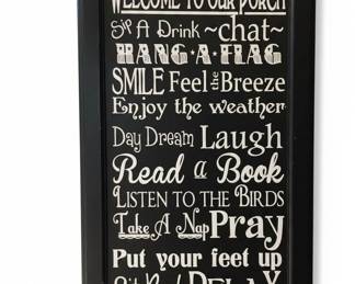 Welcome to Our Porch Rules Sign