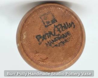 Burr Polly Handmade Studio Pottery Vase second image