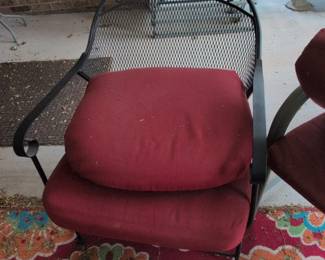 Vintage Woodard Wrought Iron Mesh Patio Set third image
