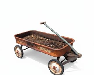 Vintage Wheel Kin Squire Steel Coaster Wagon