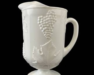Colony Harvest Grape Milk Glass Pitcher