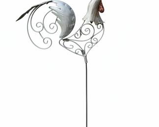 Decorative Metal Rooster Garden Stake