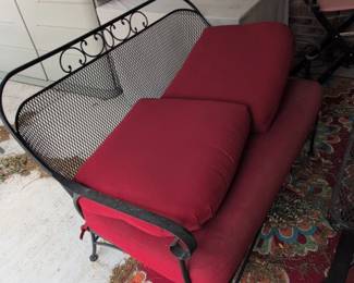 Vintage Woodard Wrought Iron Mesh Patio Set second image