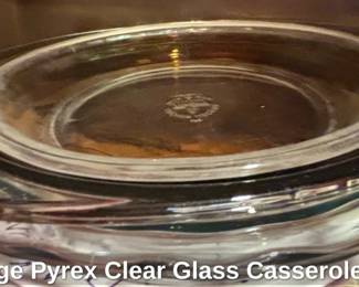 Vintage Pyrex Clear Glass Casserole Dish fourth image