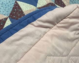 Handmade HalfSquare Triangle Patchwork Quilt