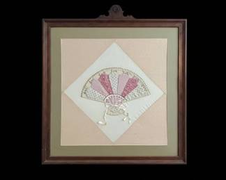 Handmade Quilted Fan Motif Wall Hanging