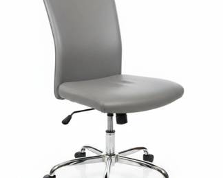 Modway Prim Armless Mid Back Office Chair in Gray