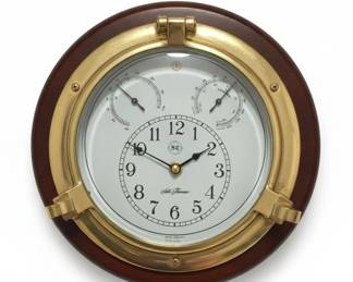 Seth Thomas Meridian Combination Clock, Thermometer, and Barometer Set