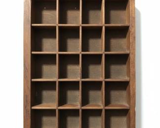 Vintage Hamilton Wooden Printers Tray with Miniature Collection fourth image