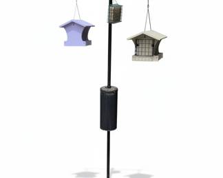Erva DualArm Bird Feeder Pole System with Squirrel Baffle