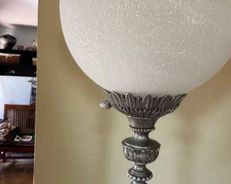 Vintage Art Deco Style Torchiere Floor Lamp second image