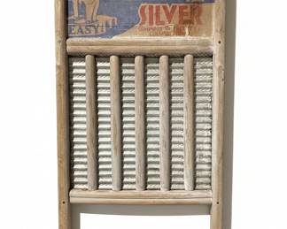 Vintage Easy Way Silver Washboard