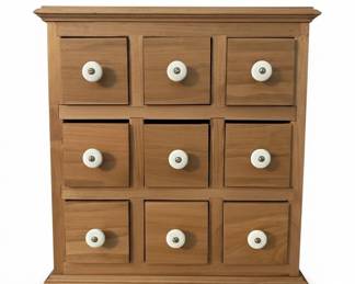 Drawer Wooden Desktop Apothecary Chest