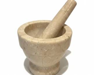Vintage Marble Mortar and Pestle Set