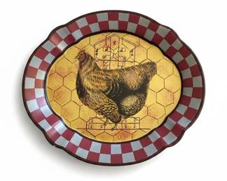 Farmhouse Style Decorative Chicken Platter second image