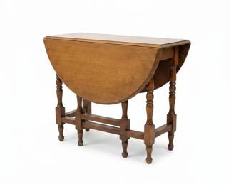 Vintage Oak Barley Twist Gateleg DropLeaf Table