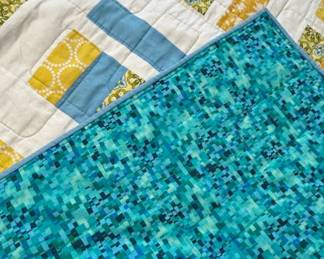 Handmade Log Cabin Cotton Quilt third image