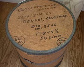 Vintage Wooden Industrial Nail Keg