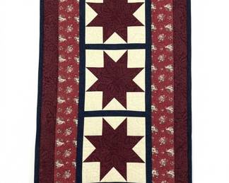 Handmade Star Pattern Quilted Wall Hanging